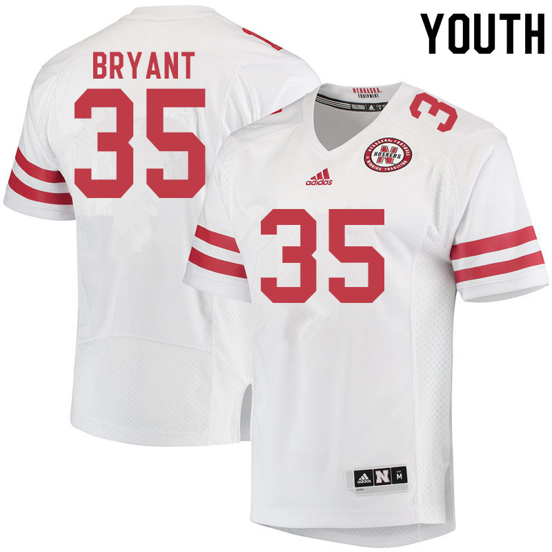Youth #35 Moses Bryant Nebraska Cornhuskers College Football Jerseys Sale-White